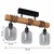 Brilagi - Plafonski luster WOOD GLASS 3xE27/60W/230V borovina/crna/dimljeno-siva