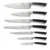 Santoku nož EDONIST 18 cm, nerjaveče zakovice, črn, Lion Sabatier
