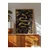 WallXpert uramljena slika 115249, zlatna zmija sa baroknim ornamentima na crnoj pozadini, 30 x 40 cm, ram u boji prirodnog drveta