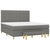 vidaXL Box spring postelja z vzmetnico temno siva 160x200 cm blago
