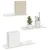 Lebdeća polica Zidne 3 pcs Bijeli 40 x 9 x 2,5 cm Čelik