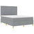 LED Box Spring Krevet Svijetlo siva 160 x 200 cm tkanina