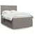 Vidaxl Box spring postelja z vzmetnico taupe 160x200 cm blago