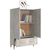 Visoka komoda siva boja betona 70x31x115 cm konstruirano drvo