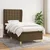 Vidaxl Box spring postelja z vzmetnico temno rjava 80x200 cm blago
