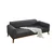 Atelier del Sofa Trosed na razvlačenje Cofi 90x80x222cm Antracit