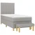 Vidaxl Box spring postelja z vzmetnico svetlo siv 100x200 cm blago