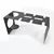 Hanah Home dekorativni metalni stalak za vino Vin Hld-3017, crni