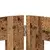 Vrata za pse s postoljem 4 pcs Staro drvo 80 x 60 cm