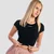 GymBeam Women‘s Aura Cropped T-Shirt Black