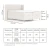 Kremno bela boxspring postelja s prostorom za shranjevanje 180x200 cm Monpelli – Maison de Reve