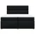 vidaXL vidaXL Box spring postelja z vzmetnico črn 200x200 cm blago, (21308445)