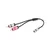 shumee Adapter 2x RCA cinch vtič - 3,5 mm stereo jack slim vitalco vtičnica (A3)
