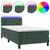 Vidaxl Box spring postelja z vzmetnico LED tem. zelena 100x200cm žamet