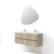 Skye Decor Set kupatilskog ormarića sa umivaonikom i ogledalom, 2 dela, Krem