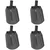 Glava lopate 4 pcs Srebrno 33 x 21 cm Čelik s prahom premazan