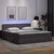 Krevet s prostorom za pohranu s LED-om Siva 200 x 200 cm