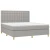 Vidaxl Box spring postelja z vzmetnico svetlo siva 180x200 cm blago