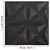 Zidne panele 24 pcs Origami crna 50 x 50 cm XPS pjena