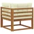 Vanjska kutna sofa Prirodna
