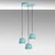 Opviq Luster Top-15-241-1, 45-111cm, O45 cm, 3xE27, Tirkizni