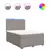 Box spring postelja z vzmetnico taupe 140x190 cm blago
