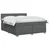 vidaXL Postelja boxspring z vzmetnico Temno siva 140 x 200 cm Blago