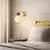 LED zidna lampa FLORES LED/7W/230V zlatna/braon