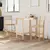 vidaXL Jedilni stoli 2 pcs Naravna 40 x 47,5 x 99,5 cm