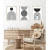SET 3x Slika v fotookvirju 50x70 cm črna/bela