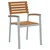 Vrtna stolica 4 pcs Smeđa 56 x 57 x 87 cm Čvrsto drvo akacije