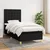 Vidaxl Box spring postelja z vzmetnico črna 90x200 cm blago