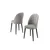 Hanah Home set trpezarijskih stolica Mara 4 kom, siva tkanina Babyface, crne metalne noge