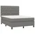 Vidaxl Box spring posteljni z vzmetnico temno siv 140x190 cm blago