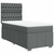 vidaXL Box spring postelja z vzmetnico temno siva 100x200 cm blago