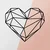 Atelier Del Sofa Zidna dekoracija Heart, 47x40 cm, 1.2mm, Crna