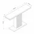 Hanah Home komoda Myra 20452, 120 cm, travertin / crna