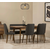 HANAH HOME Vina Walnut Anthracite set stola i stolica i klupe