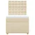 Vidaxl Box spring postelja z vzmetnico krem 90x190 cm blago