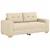 vidaXL Dvosed kremne barve 180x77x82 cm blago