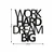 Opviq Zidna dekoracija Work Hard Dream Big, 65x70 cm, 1.5 mm, Crna