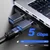 OTG adapter Techsuit SlateVolt A8 USB-A v USB-C 5Gbps, 3A, aluminij - siv