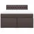 Vidaxl Box spring postelja z vzmetnico temno rjava 140x200 cm blago