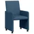 vidaXL Jedilni stoli s kolesom 2 pcs Modra 57 x 66 x 94 cm blago