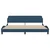 Vidaxl Posteljni okvir Dover moder 200x200 cm blago