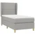 Vidaxl Box spring postelja z vzmetnico svetlo siva 90x200 cm blago