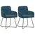 Trpezarijske stolice 2 pcs Baršun Plava 59 x 56,5 x 86 cm