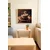 WallXpert uramljena MDF slika ARTKARE19, šolja kafe i zrna kafe u braon tonovima, 48 x 48 cm