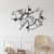 WallXpert metalni zidni ukras 5266, mapa sveta sa ružom kompasa, 98 x 75 cm, crni