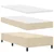 Vidaxl LED Box Spring Postelja z vzmetnico krema 90 x 190 cm blago